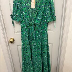 Floral Green Maxi Dress